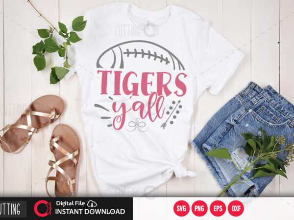 Tigers yall svg design,cut file design