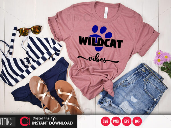 Wildcat vibes svg design,cut file design