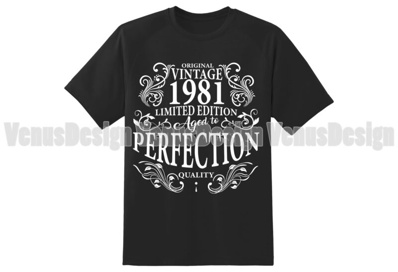 40th Birthday Vintage 1981 Limited Edition Editable Design