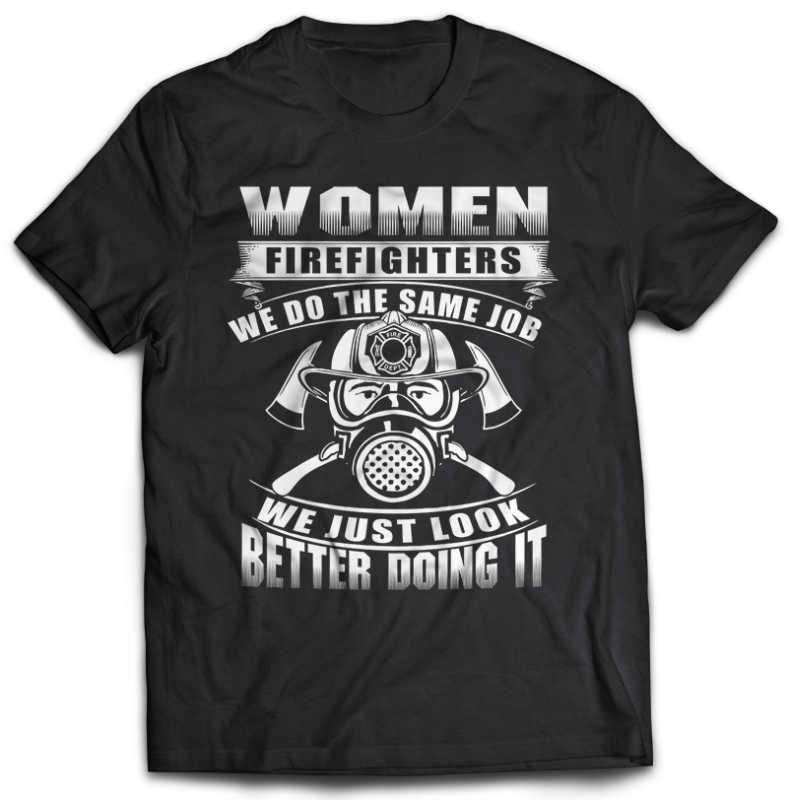 FIREFIGHTER Tshirt Designs Bundle Editable