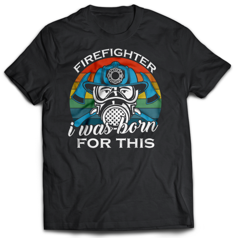 FIREFIGHTER Tshirt Designs Bundle Editable