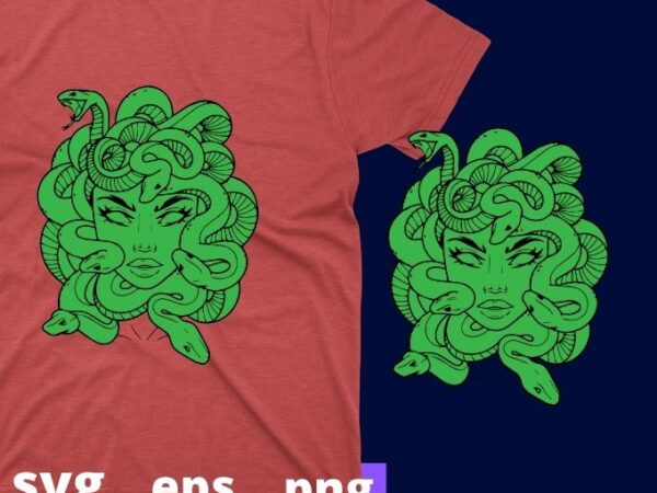 medusa shirt design svg, A medusa hippie, psychedelic snakes, greek ...