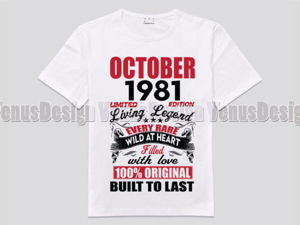 October 1981 limited edition living legend editable design