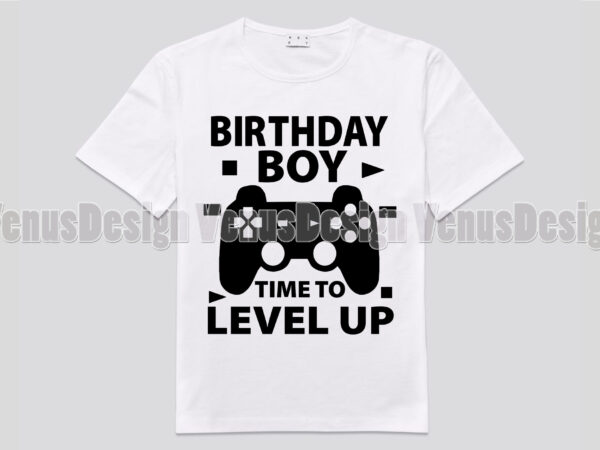 Birthday boy time to level up editable design