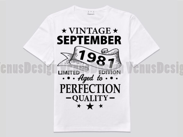 40th birthday vintage september 1981 editable design