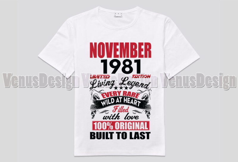 November 1981 Limited Edition Living Legend Editable Design