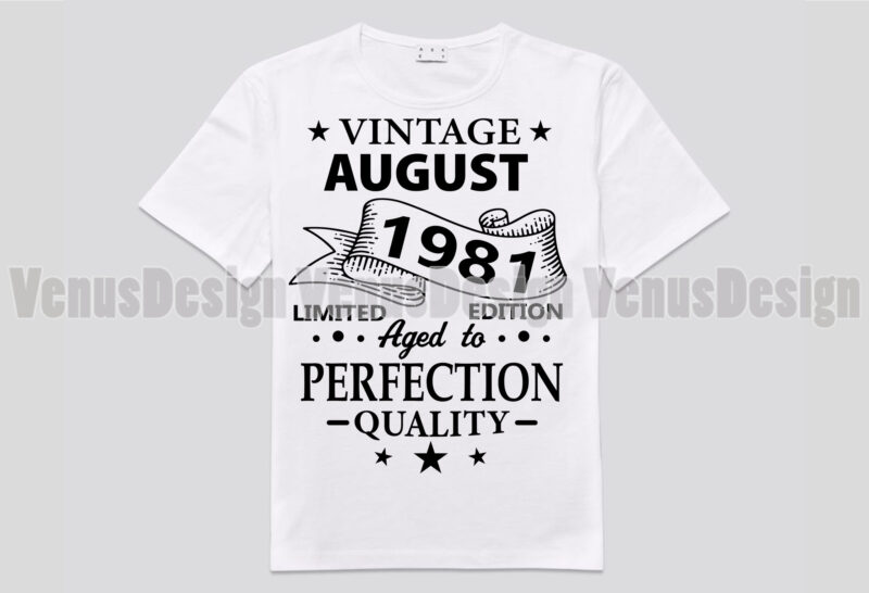 40th Birthday Vintage August 1981 Editable Design