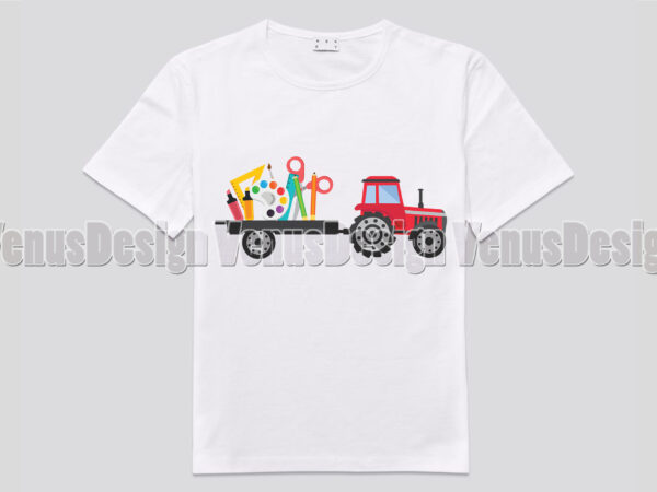 Back to school truck tshirt design, editable design