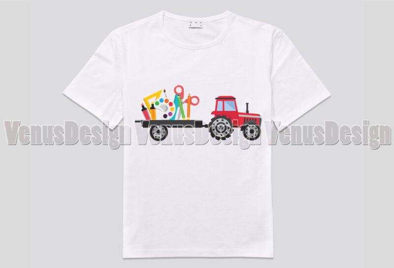 Back To School Truck Tshirt Design, Editable Design