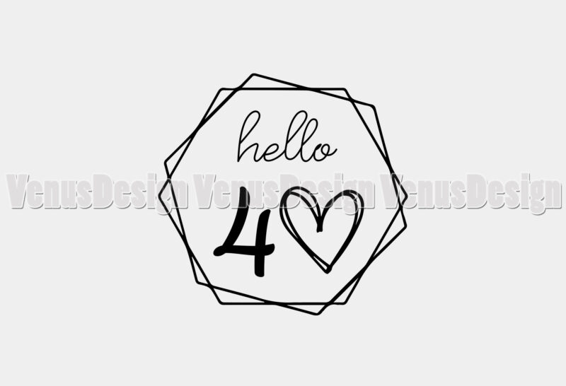 Hello 40 Birthday Editable Design