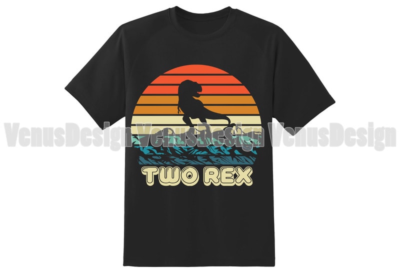 Two Rex 2nd Birthday Editable Design - Buy t-shirt designs