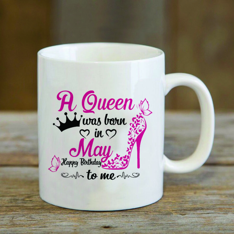 A Queen Was Born In May Gifts, Shirt For Birthday Queen Svg File Diy Crafts Svg Files For Cricut, Silhouette Sublimation Files