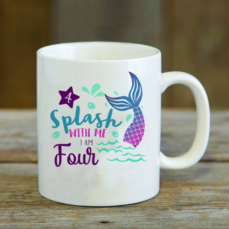 Splash With Me I Am Four Birthday Gifts, Shirt For Birthday Girl Svg File Diy Crafts Svg Files For Cricut, Silhouette Sublimation Files