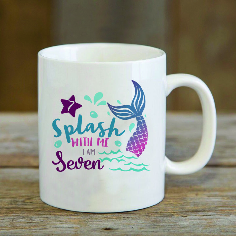 Splash With Me I Am Seven Birthday Gifts, Shirt For Birthday Girl Svg File Diy Crafts Svg Files For Cricut, Silhouette Sublimation Files