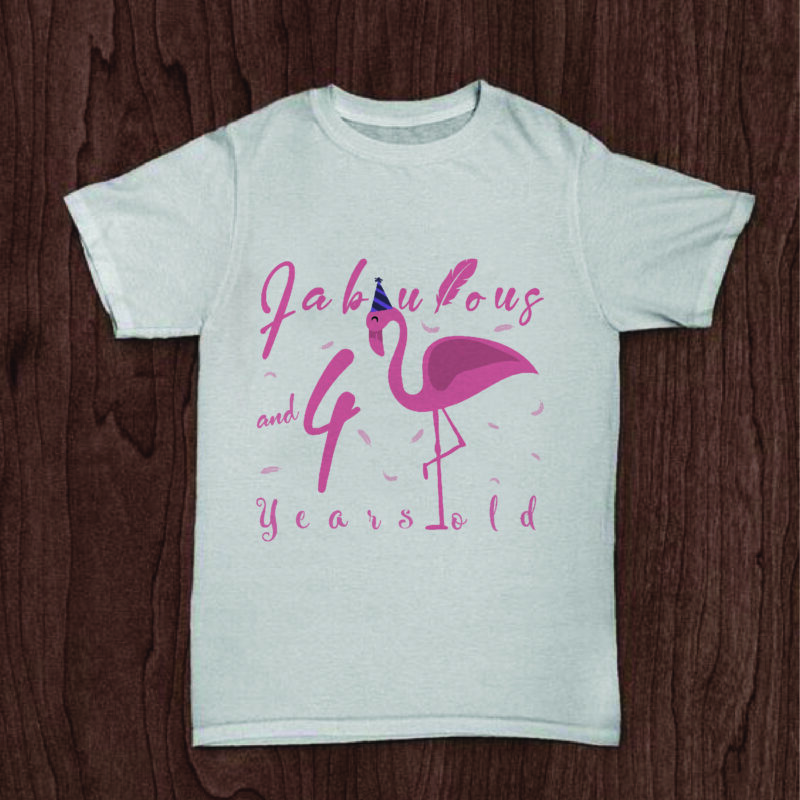 Fabulous And 4 Years Old Birthday Gifts, Shirt For Birthday Girl Svg ...