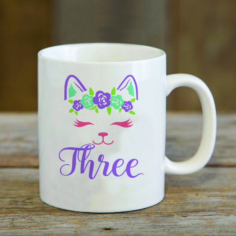 Three Birthday Cat Gifts, Shirt For Birthday Kids Svg File Diy Crafts Svg Files For Cricut, Silhouette Sublimation File