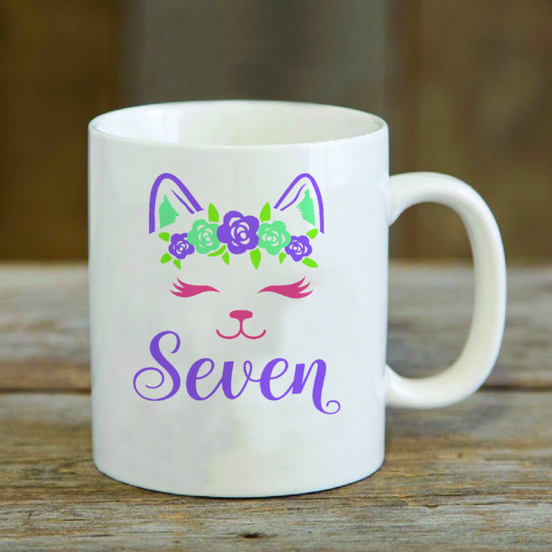 Seven Birthday Cat Gifts, Shirt For Birthday Kids Svg File Diy Crafts Svg Files For Cricut, Silhouette Sublimation File