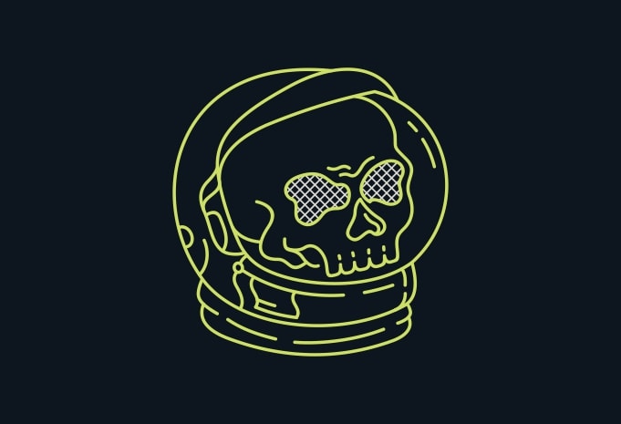 Astronaut Skull of Space - Buy t-shirt designs