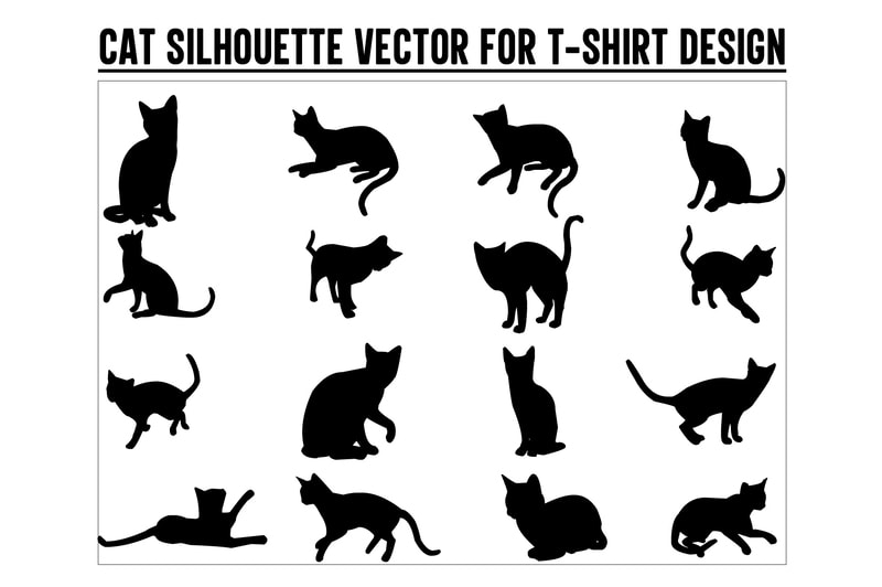 Cartoon Black Cat Icon PNG & SVG Design For T-Shirts