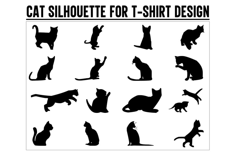 Cartoon Black Cat Icon PNG & SVG Design For T-Shirts