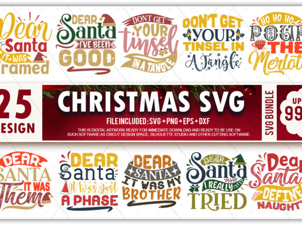 Christmas svg bundle t shirt vector file