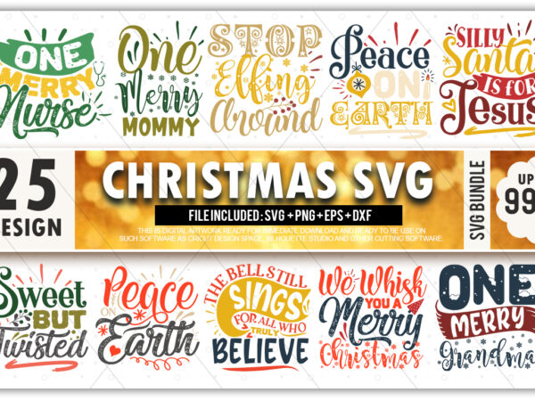 Christmas svg bundle t shirt vector file