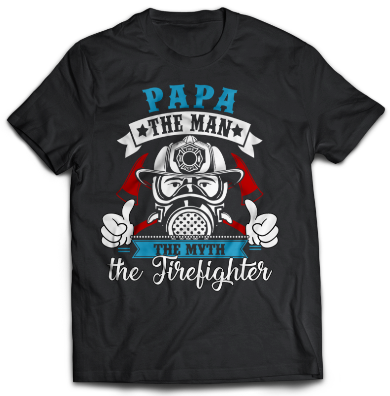 FIREFIGHTER Tshirt Designs Bundle Editable