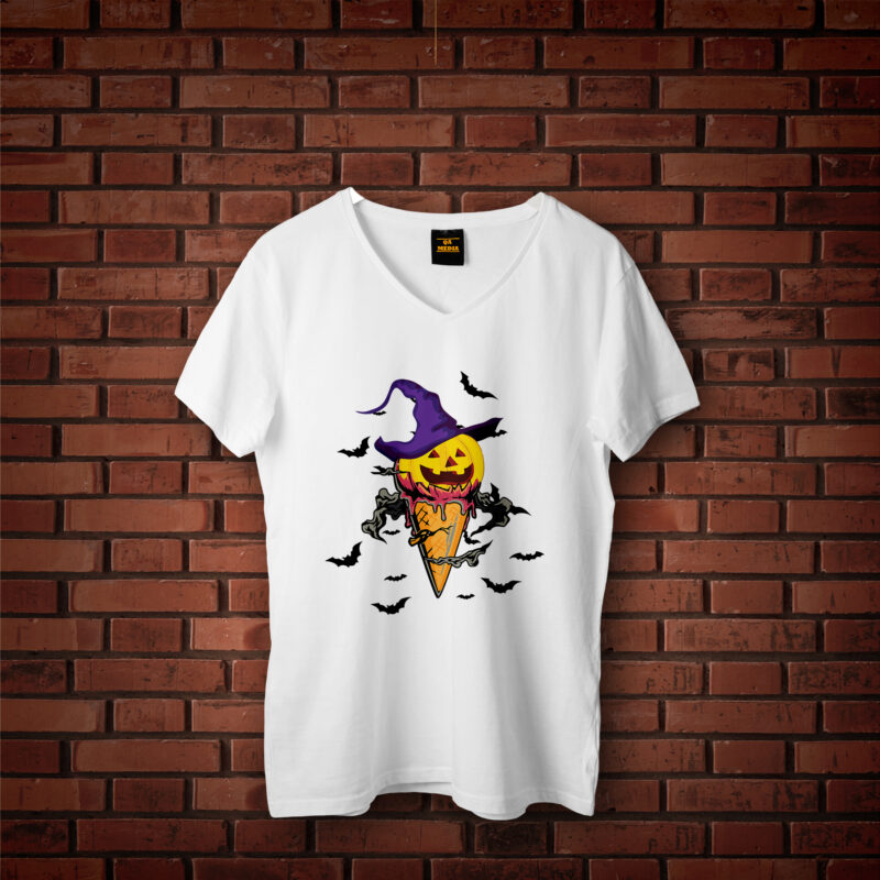 Pumpkin Ice Cream Halloween Gifts, Shirt For Halloween Svg File Diy Crafts Svg Files For Cricut, Silhouette Sublimation Files