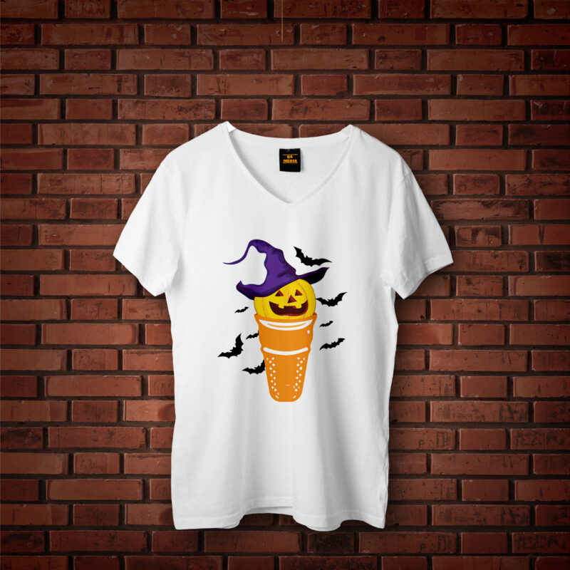 Pumpkin Ice Cream Halloween Gifts, Shirt For Halloween Svg File Diy Crafts Svg Files For Cricut, Silhouette Sublimation Files