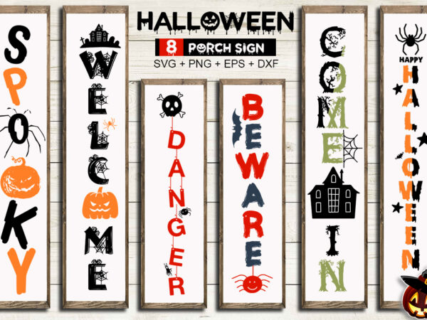 Halloween porch sign svg bundle graphic t shirt