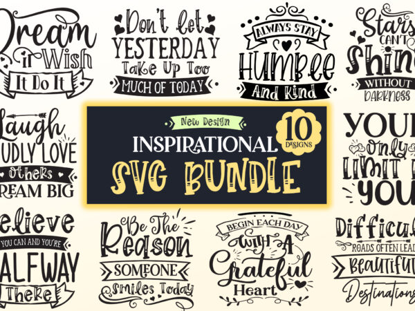 Inspirational svg design bundle