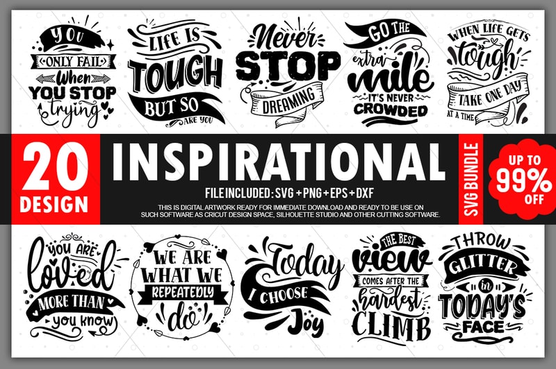 Inspirational SVG Design Bundle - Buy t-shirt designs