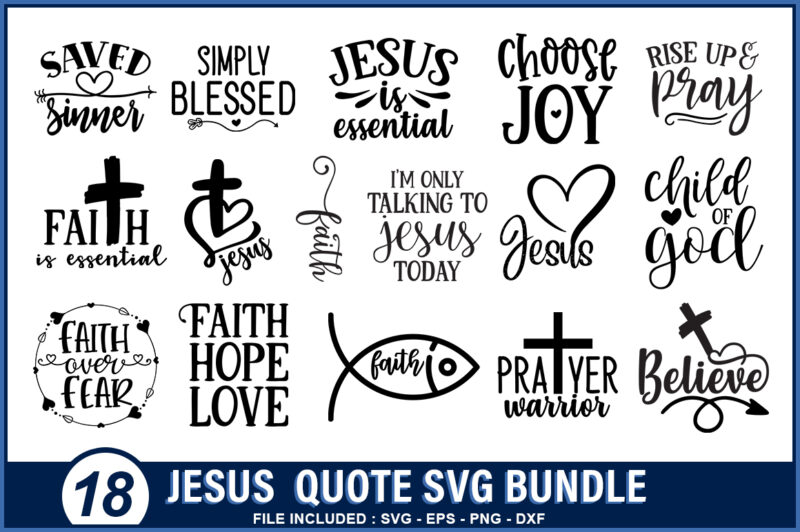 Jesus quote SVG Bundle
