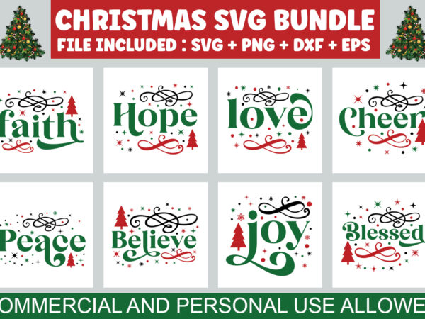 Christmas svg bundle t shirt vector file