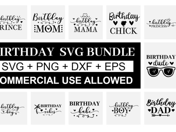 Download Birthday Svg Bundle Buy T Shirt Designs