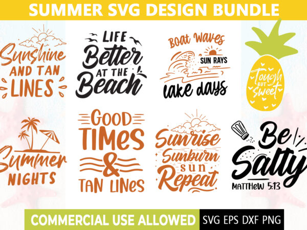 Summer svg bundle t shirt template vector