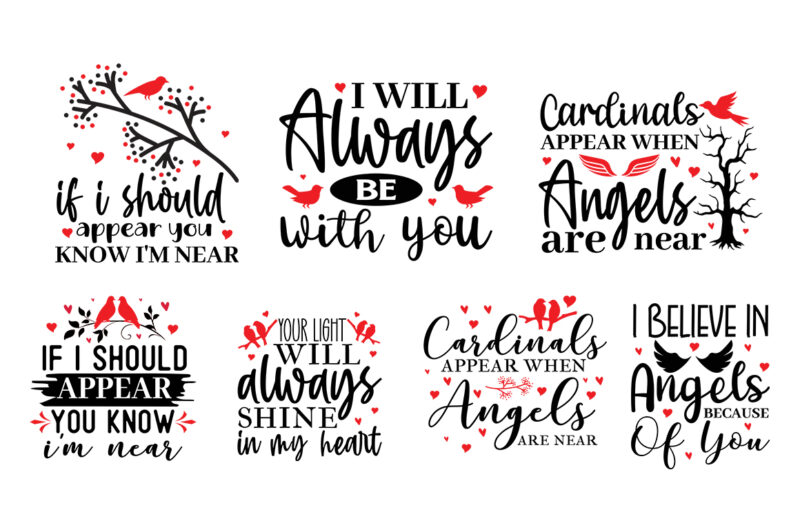 Christmas Cardinal SVG Bundle