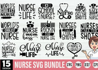 Nurse SVG Bundle T shirt vector artwork