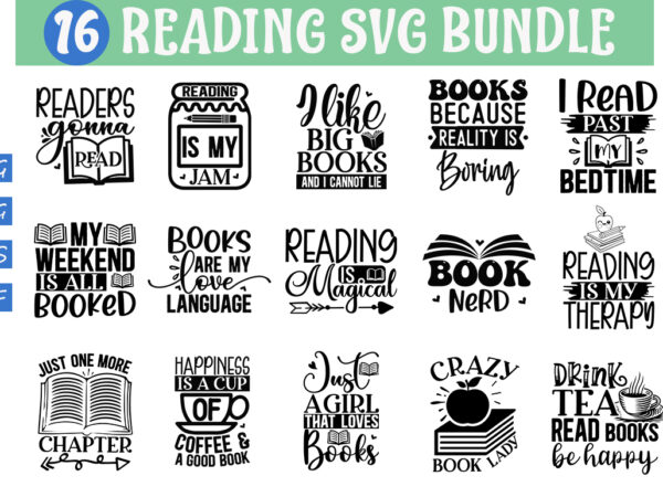 Reading svg bundle t shirt design online