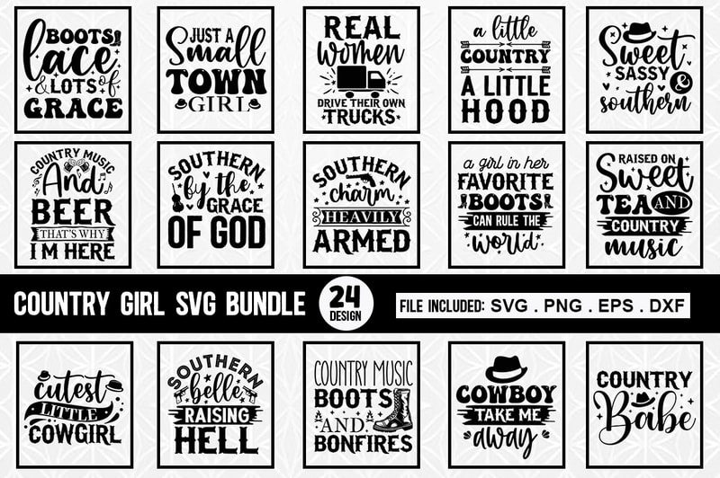 Country Girl SVG Bundle Buy T Shirt Designs   MBS 0072 Country Gril SVG Bundle 6 