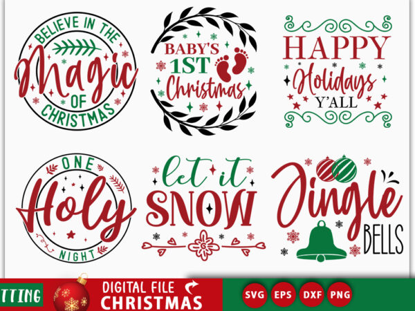 Christmas svg bundle t shirt vector file