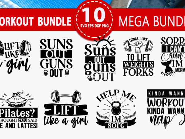 Workout svg bundle t shirt design for sale