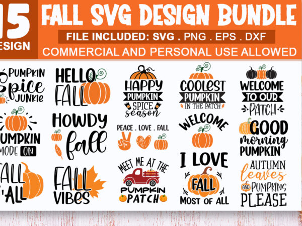 Fall svg bundle t shirt graphic design