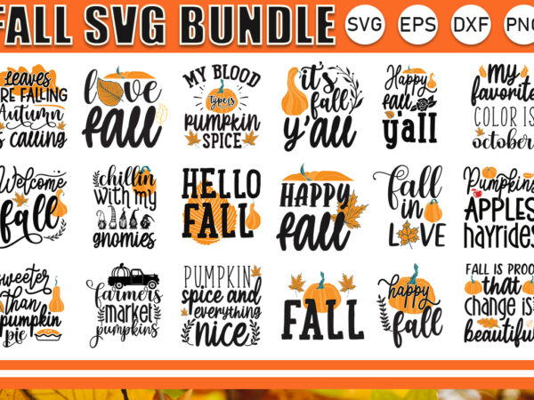 Fall svg bundle t shirt graphic design