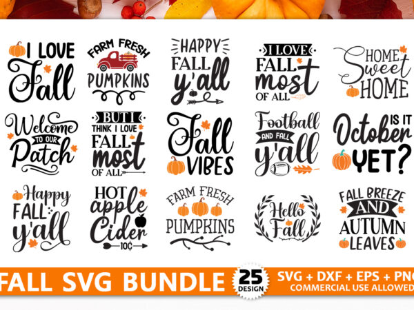 Fall svg bundle t shirt graphic design