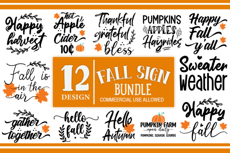 Fall Sign SVG Bundle