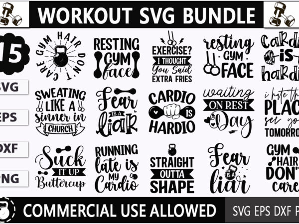 Workout svg bundle t shirt design for sale