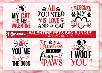 Valentine Pets SVG Bundle