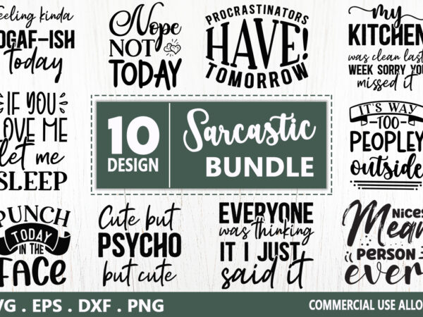 Sarcastic svg bundle t shirt template vector