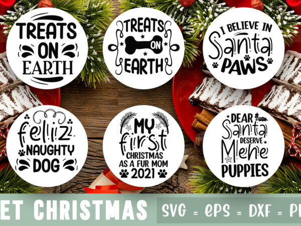 Pet christmas svg bundle t shirt illustration